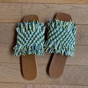 Zara Multi Color Fringe Sandals